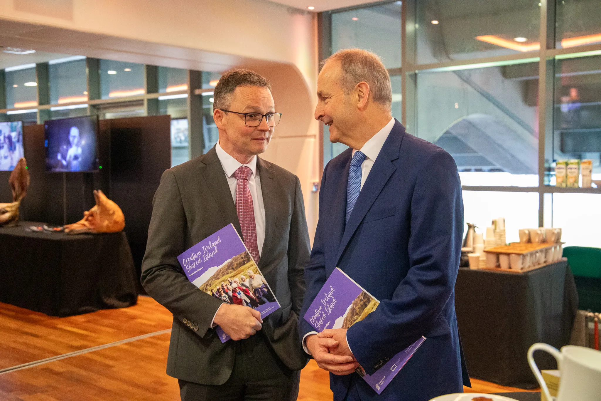 Minister Patrick O'Donovan and Taoiseach Micheál Martin